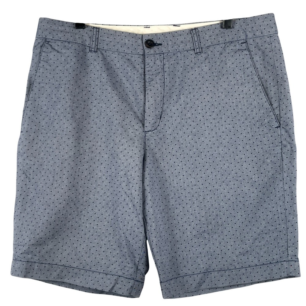 Ben Sherman Mens 34 Polka Dot Golf Shorts Blue Navy Mod Preppy Chino Resort Wear